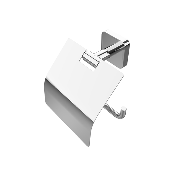 Soporte de papel higiénico con tapa